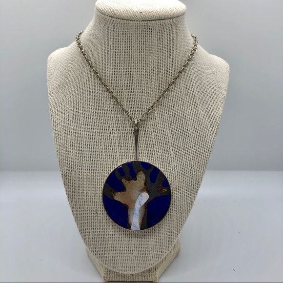 Sold! BORGE NIELSEN Enamel Necklace Pendant - Picture 3 of 6